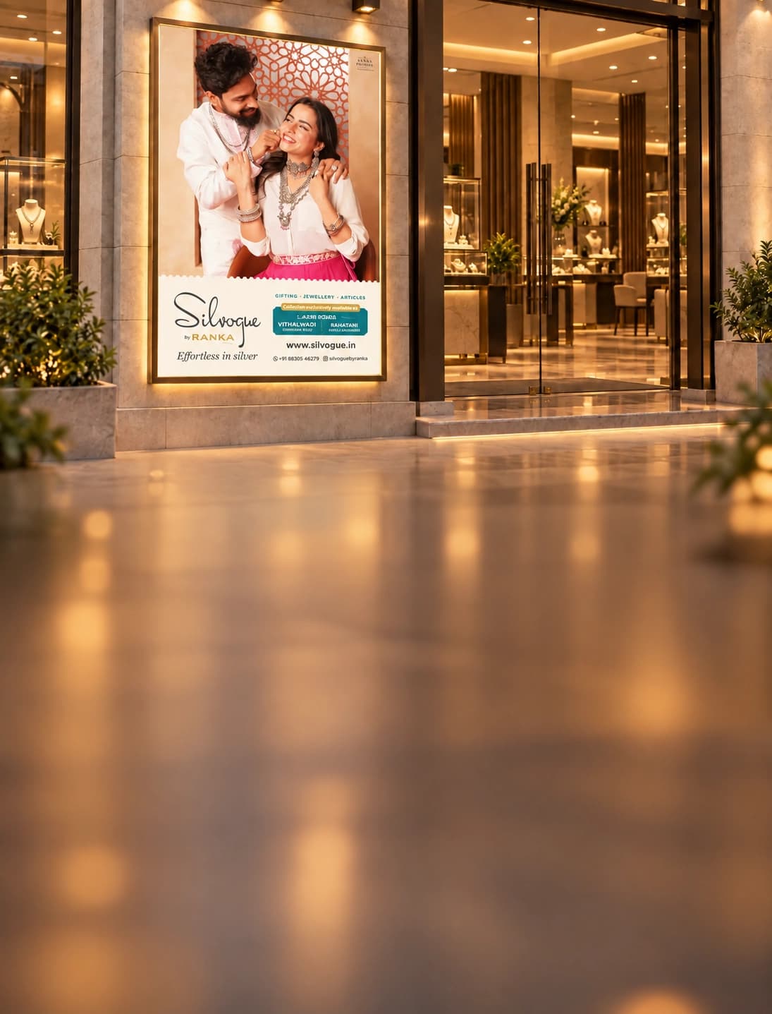 Silvogue by Ranka jewelry storefront campaign
